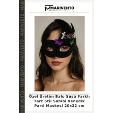 Özel Üretim Balo Süsü Farklı Tarz Stil Sahibi Venedik Parti Maskesi 20X22 cm