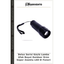 Delux Serisi Güçlü Lamba Ufak Boyut Outdoor Ürün Süper Zoomlu LED El Feneri