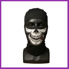 Salmore Unisex Kuru Kafa Puro Baskılı Balaklava 1 Adet Tek Beden Viskoz Kask Içi Outdoor Maske Bty