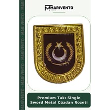 Premium Takı Single Sword Metal Cüzdan Rozeti
