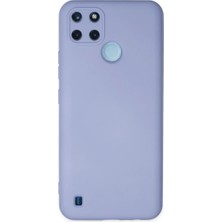 Efnaz Style Realme C25Y Kılıf Nano Içi Kadife Silikon - Lila