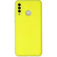 Huawei P30 Lite Kılıf Nano Içi Kadife Silikon - Sarı