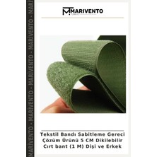 Tekstil Bandı Sabitleme Gereci Çözüm Ürünü 5 cm Dikilebilir Cırt Bant (1 M) Dişi ve Erkek