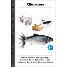 Delux Serisi Kedi Oyuncağı Hareket Eden Balık Interaktif Seçenek Oyun Aleti Eğlence Ürünü