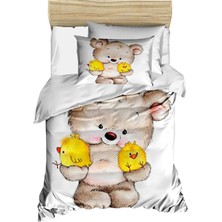 Mira Home Yenidoğan Kız / Erkek Unisex Bebek Nevresim Takımı %100 Pamuklu Civciv