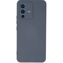 Efnaz Style Vivo V23 5g Kılıf Nano Içi Kadife Silikon - Gri