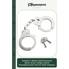 Anahtarlı Model Hafif Donanım Görev Aracı Single Sword Polis&güvenlik Zincirli Çelik Kelepçe