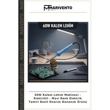 60W Kalem Lehim Makinesi - Elektrikli - Mavi Renk Elektrik Tamiri Basit Onarım Donanım Ürünü