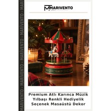 Premium Atlı Karınca Müzik Yılbaşı Renkli Hediyelik Seçenek Masaüstü Dekor
