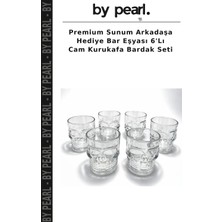 Premium Sunum Arkadaşa Hediye Bar Eşyası 6'lı Cam Kurukafa Bardak Seti