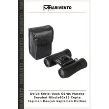 Delux Serisi Uzak Görüş Macera Seyahat NIKULA60X35 Cepte Taşımalı Kauçuk Kaplamalı Dürbün