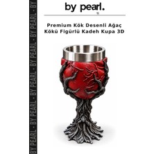 Premium Kök Desenli Ağaç Kökü Figürlü Kadeh Kupa 3D