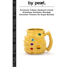 Premium Yılbaşı Hediyesi Erkek Arkadaşa Karakter Bardağı Porselen Thanos Eli Kupa Bardak