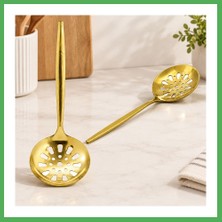 Astraltech Metal Altın Servis Kevgir 27 cm Bezoss