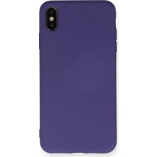 Efnaz Style Apple iPhone Xs Max Kılıf Nano Içi Kadife Silikon - Mor