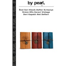Özel Seri Klasik Defter Kırtasiye Ürünü Ofis Gereci Vintage Deri Kapaklı Not Defteri