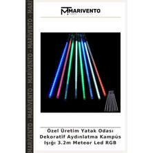 Özel Üretim Yatak Odası Dekoratif Aydınlatma Kampüs Işığı 3.2m Meteor LED Rgb