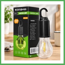 Astraltech USB Şarjlı Rustik Kamp Lambası - 3 Kademe, Mandallı Askılı Bezoss