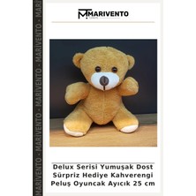 Delux Serisi Yumuşak Dost Sürpriz Hediye Kahverengi Peluş Oyuncak Ayıcık 25 cm