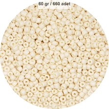 Yakup Tokatlı Moda Ytm Beyaz Renk 4 mm Yaklaşık 660 Adet / 60 Gram Cam Boncuk Oya Yazma Bileklik ve Kolye
