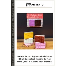 Delux Serisi Eğlenceli Ürünler Okul Gereçleri Küçük Defter Mini Çiftli Çikolata Not Defteri