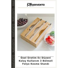 Özel Üretim Ev Düzeni Kolay Kullanım 3 Bölmeli Folyo Kesme Standı