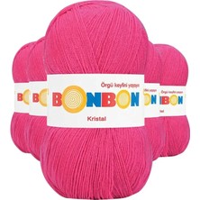 Yakup Tokatlı Moda Ytm 5 Adet Kristal El Örgü Lif Ipi Koyu Pembe 98403 - Bonbon Mudanis