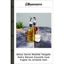Delux Serisi Mutfak Tezgahı Sofra Düzeni Çeyizlik Cam Yağlık ve Sirkelik Seti