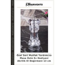 Özel Seri Mutfak Yardımcısı Masa Üstü Ev Hediyesi Akrilik El Değirmeni 13 cm