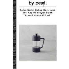 Delux Serisi Kahve Hazırlama Seti Çay Demleyici Siyah French Press 420 ml