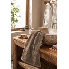 Mira Home El Yüz Havlusu 50X90 cm %100 Pamuk Kısmi Kadife Vento Vizon