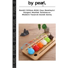Renkli Silikon Bitki Çayı Demleyici Süzgeci Mutfak Yardımcısı Modern Tasarım Esnek Gereç