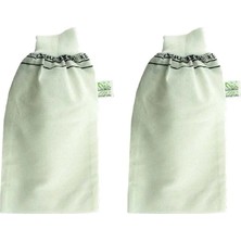 Kelebek Kese Ykm 2 Adet Beyaz Banyo Hamam Kesesi Lastikli 25X17 cm