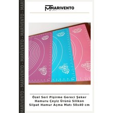 Özel Seri Pişirme Gereci Şeker Hamuru Çeyiz Ürünü Silikon Silpat Hamur Açma Matı 50X40 cm