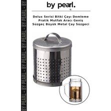 Delux Serisi Bitki Çayı Demleme Pratik Mutfak Aracı Geniş Süzgeç Büyük Metal Çay Süzgeci