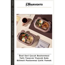 Özel Seri Çocuk Beslenmesi Tatlı Tasarım Yiyecek Kabı Bölmeli Paslanmaz Çelik Yemek