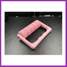 Salmore 3D Baskı Tutamaklı Masaj Rulosu Bacak Ayak ve Sırt Masaj Aleti Dikenli Yüzeyli El Masaj Rulosu Pembe Bty