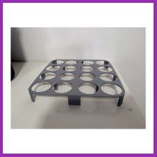 Salmore 3D Baskı 16'lı Yumurtalık Buzdolabı Içi Yumurta Rafı Düzenleyici Yumurta Tutucu Gri Bty