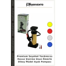 Premium Seyahat Yardımcısı Havuz Şişirme Uzun Ömürlü Dikey Model Ayak Pompası