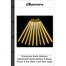 Premium Kafe Dekoru Dekoratif Aydınlatma Yılbaşı Süsü 3.2m Akar LED Gün Işığı