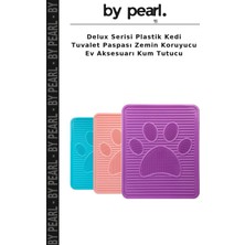 Delux Serisi Plastik Kedi Tuvalet Paspası Zemin Koruyucu Ev Aksesuarı Kum Tutucu