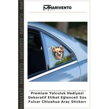 Premium Yolculuk Hediyesi Dekoratif Etiket Eğlenceli Süs Fulcar Chiuahua Araç Stickerı