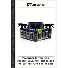 Premium Iç Temizlik Plastik Kova Mikrofiber Bez Fulcar Full Oto Bakım Seti