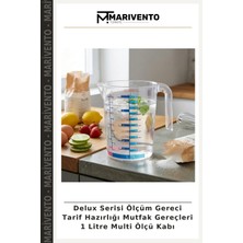 Delux Serisi Ölçüm Gereci Tarif Hazırlığı Mutfak Gereçleri 1 Litre Multi Ölçü Kabı