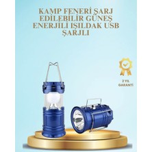 Yakup Tokatlı Moda Ytm Güneş Enerjili Kızaklı Şarjlı Büyük Boy Kamp Feneri – USB Çıkışlı, Katlanabilir, Çok Fonksiyonlu