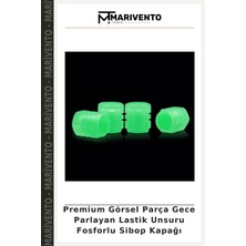 Premium Görsel Parça Gece Parlayan Lastik Unsuru Fosforlu Sibop Kapağı