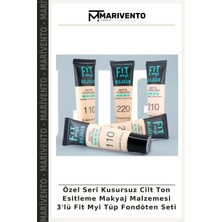 Özel Seri Kusursuz Cilt Ton Esitleme Makyaj Malzemesi 3'lü Fit Myi Tüp Fondöten Seti