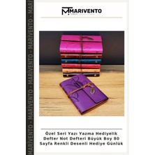Özel Seri Yazı Yazma Hediyelik Defter Not Defteri Büyük Boy 80 Sayfa Renkli Desenli Hediye Günlük
