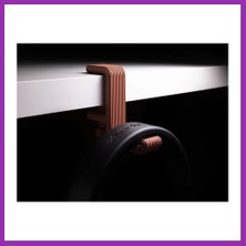 Salmore 3D Baskı Masa Kenarı Kulaklık Askısı Çizgili Kulaklık Tutucu Sıkıştırmalı Kulaklık Askısı 10-40 mm - Bakır Bty