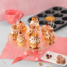 Ttt Ytm 12'li Muffin Kek Kalıbı - Metal - Siyah